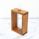 Glass Planter With Wooden Base